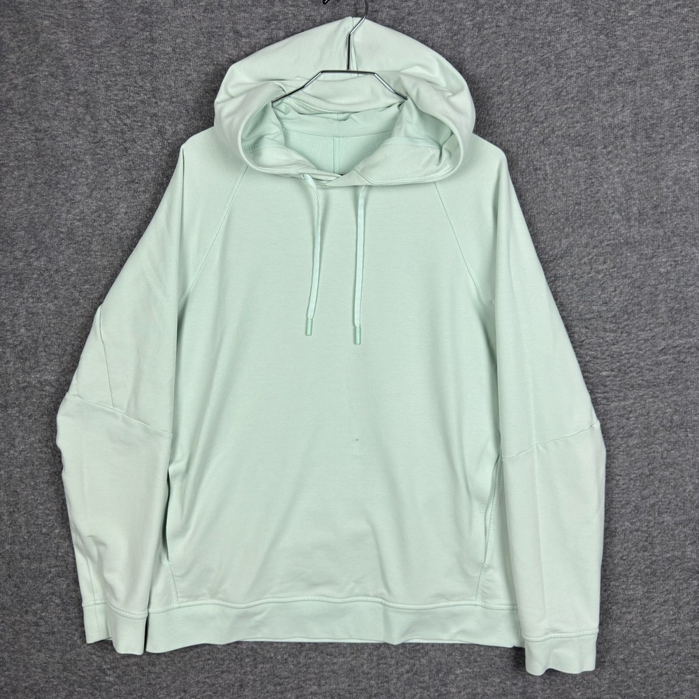 Lululemon City Sweat Pullover Hoodie Mens Large Mint Green French Terry Stretch